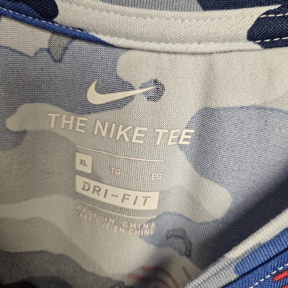 Lot Of 3 Nike T-Shirt Mens XL Fitted Blue Camo Dri-Fit Short Sleeve Performance - Picture 2 of 11